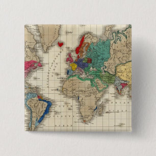 Badge Carré 5 Cm Indépendance des États-Unis 1783 AD