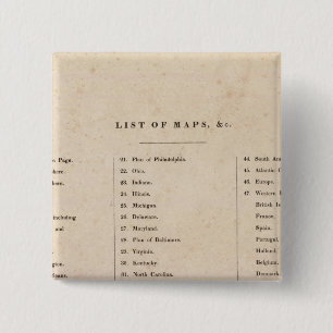 Badge Carré 5 Cm Index de l'Atlas général du monde