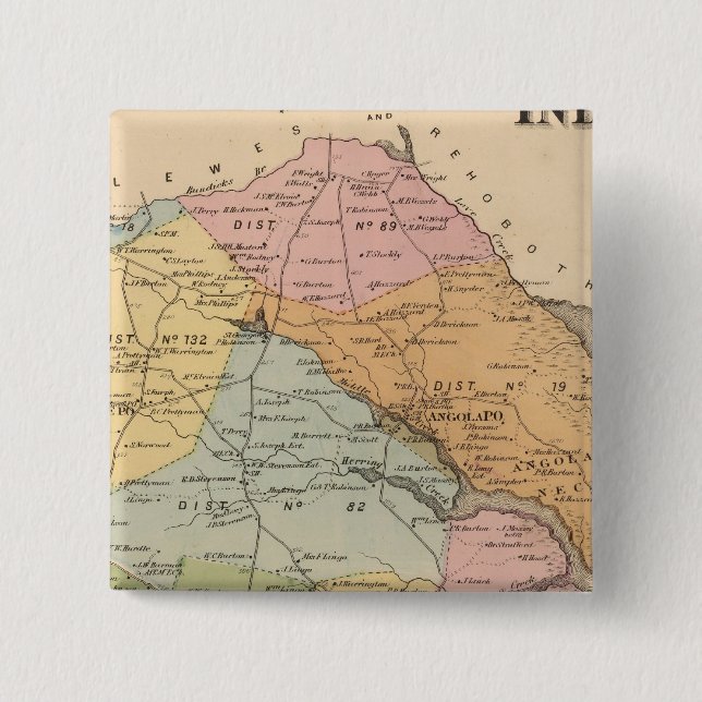 Badge Carré 5 Cm Indian River (Devant)