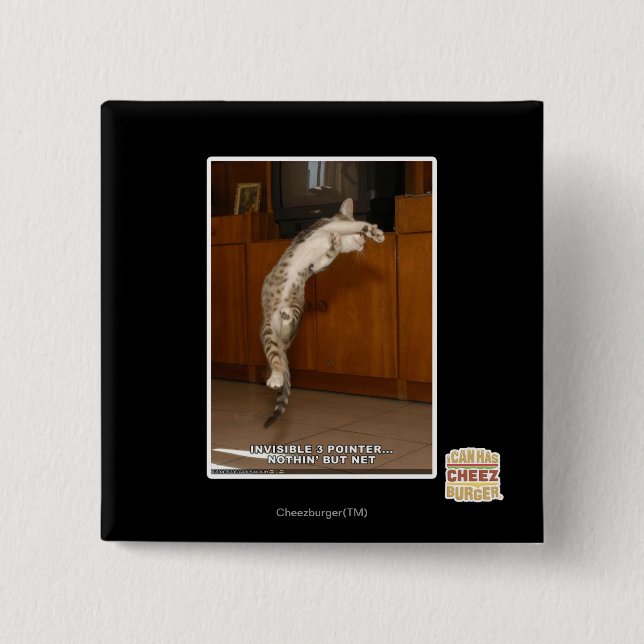 Badge Carré 5 Cm Indicateur 3 invisible (Devant)