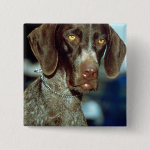 Badge Carré 5 Cm Indicateur aux cheveux courts allemand