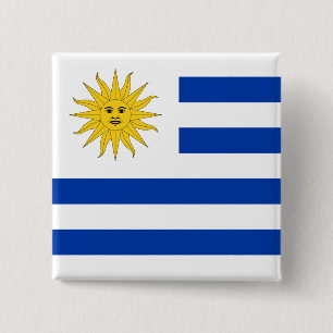 Badge Carré 5 Cm Indicateur Uruguay