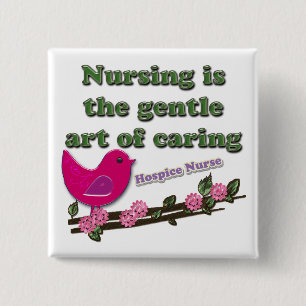 Badge Carré 5 Cm Infirmière d'hospice