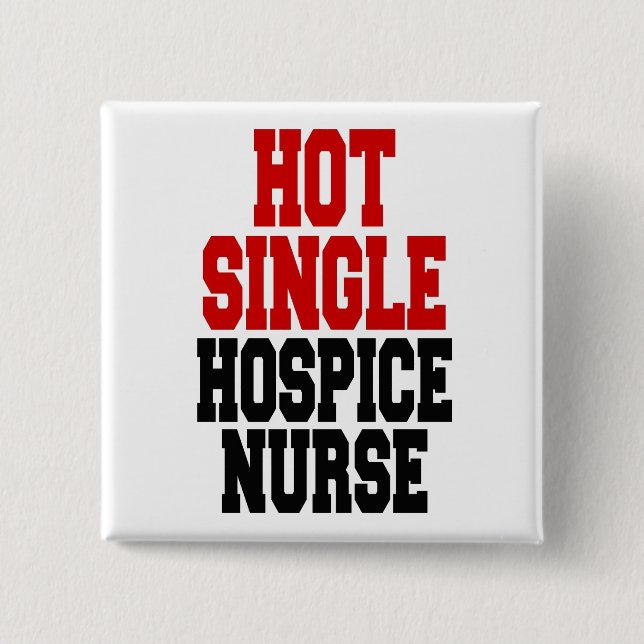 Badge Carré 5 Cm Infirmière d'un seul hôpital (Devant)