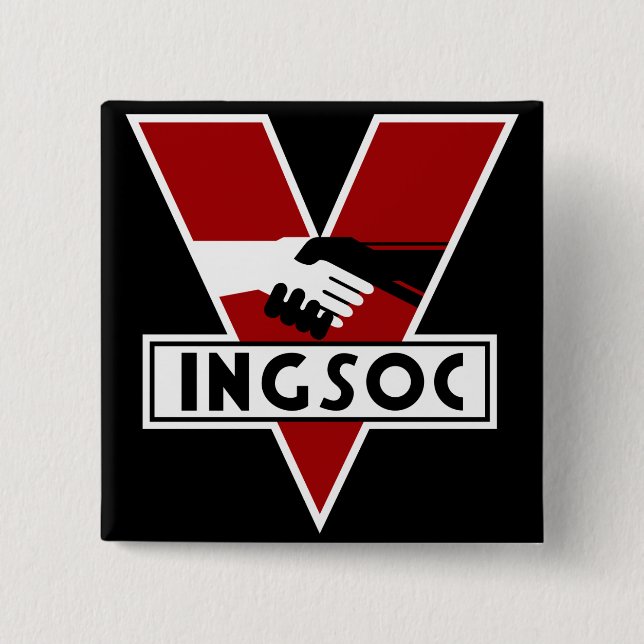 Badge Carré 5 Cm Ingsoc 1984 (Devant)