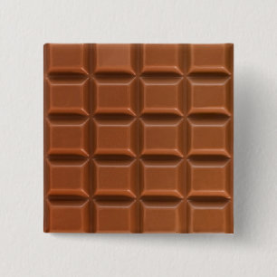 Badge Carré 5 Cm Insigne d'arrière - plan de barre de chocolat