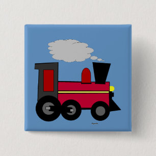 Badge Carré 5 Cm Insigne de bouton de train