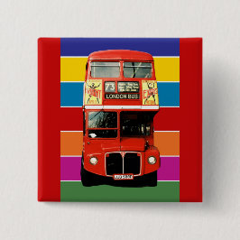 Badge Carré 5 Cm Insigne de bus de Londres - Carré