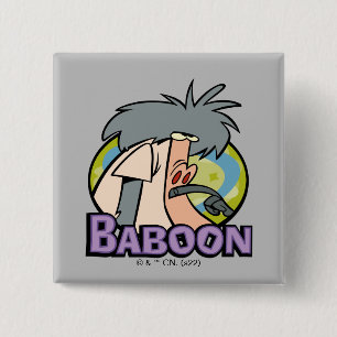 Badge Carré 5 Cm Insigne de caractère I.R. Baboon