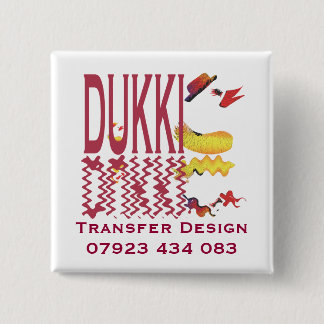 Badge Carré 5 Cm Insigne de Dukki