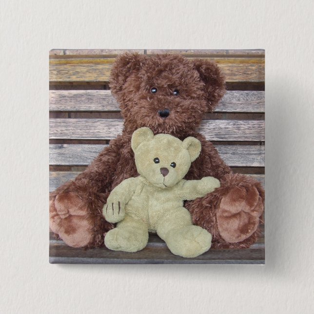 Badge Carré 5 Cm Insigne de nounours (Devant)