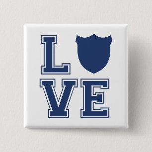 Badge Carré 5 Cm Insigne de policier - L O V E