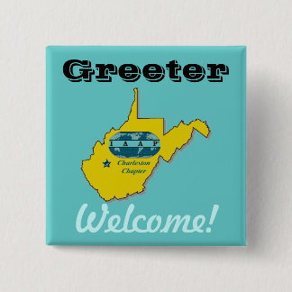 Badge Carré 5 Cm Insigne d'IAAP Greeter