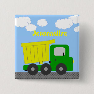 Badge Carré 5 Cm Insigne du bouton du camion