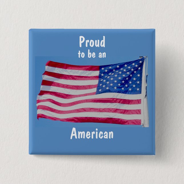 Badge Carré 5 Cm Insigne du drapeau américain (Devant)