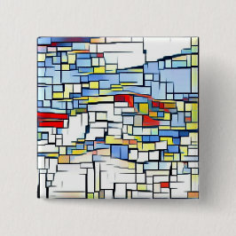 Badge Carré 5 Cm Insigne génial d'art