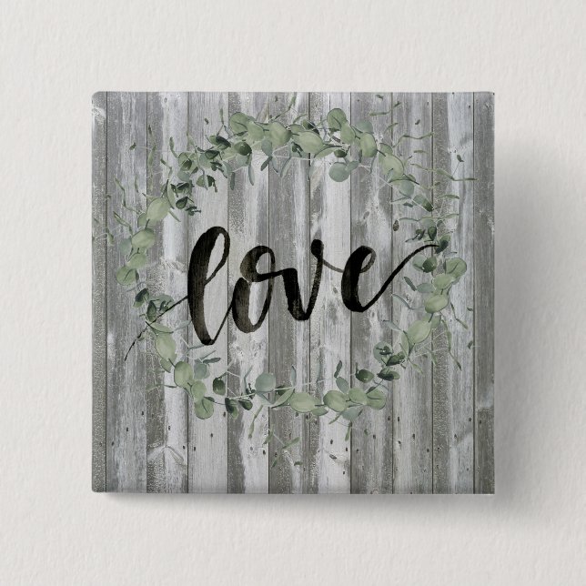 Badge Carré 5 Cm Inspiration agricole - Amour (Devant)