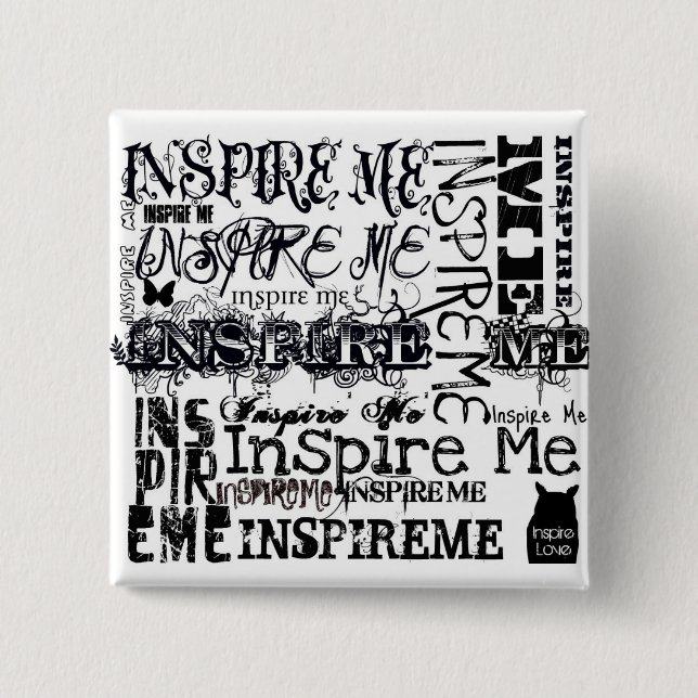 Badge Carré 5 Cm Inspirez le bouton (Devant)