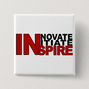 Badge Carré 5 Cm INSPIREZ le bouton, personnaliser