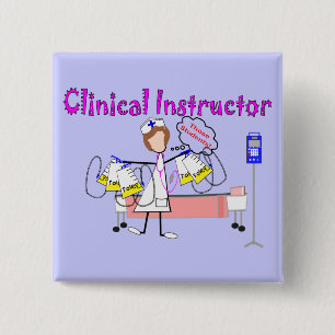 Badge Carré 5 Cm Instructeur clinique cadeaux de "ces étudiants"