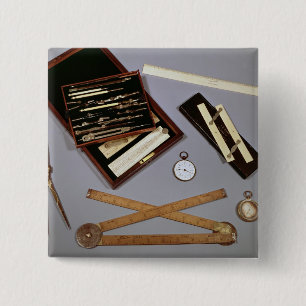 Badge Carré 5 Cm Instruments de dessin employés par Isambard