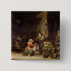 Badge Carré 5 Cm Intérieur rustique