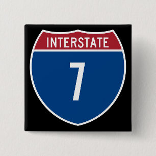 Badge Carré 5 Cm Interstate 7