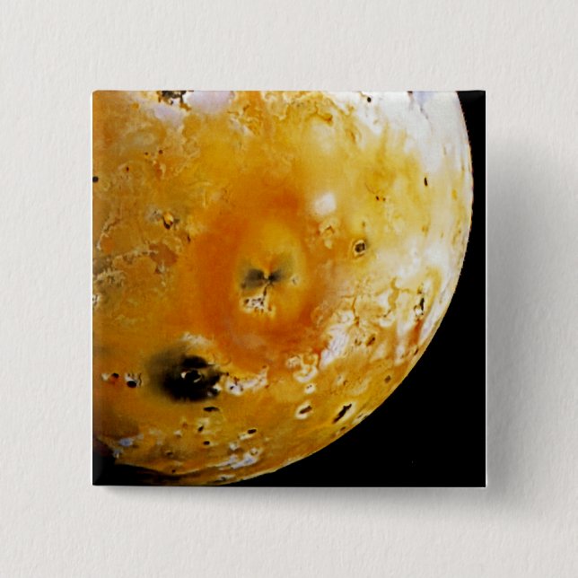 Badge Carré 5 Cm Io de la lune de Jupiter (Devant)