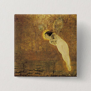 Badge Carré 5 Cm Iris, Esprit de l'Arc-en-ciel