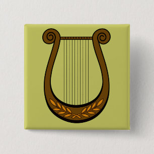 Badge Carré 5 Cm Irish Harp