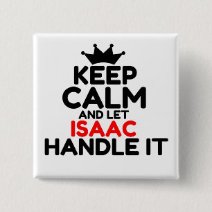 BADGE CARRÉ 5 CM ISAAC