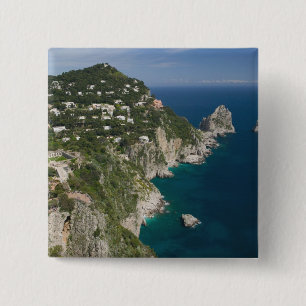 Badge Carré 5 Cm ITALIE, Campanie, (Baie de Naples), CAPRI :