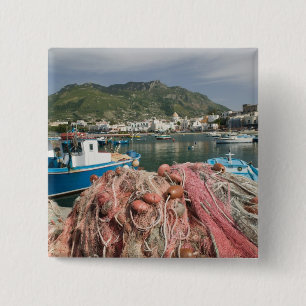 Badge Carré 5 Cm ITALIE, Campanie, (Baie de Naples), ISCHIA, FORIO 