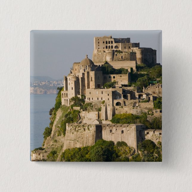 Badge Carré 5 Cm ITALIE, Campanie, Baie de Naples), ISCHIE, (Devant)