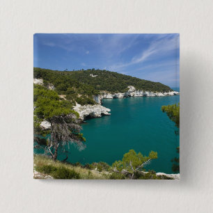 Badge Carré 5 Cm Italie, Pouilles, Promontoire du Gargano, Testa