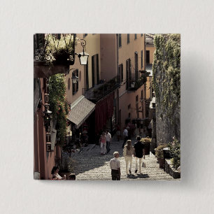 Badge Carré 5 Cm Italie, Province de Côme, Bellagio. Salita 2