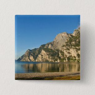 Badge Carré 5 Cm Italie, Riva del Garda, lac de Garde, mont