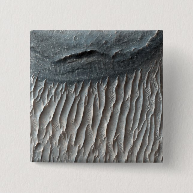 Badge Carré 5 Cm Ius Chasma, un grand canyon sur Mars (Devant)