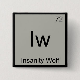 Badge Carré 5 Cm Iw - Insanity Wolf Chimie Élément Symbole T
