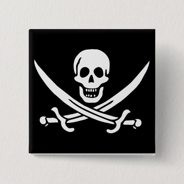 Badge Carré 5 Cm jackrackham (Devant)