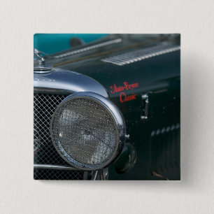 Badge Carré 5 Cm jaguar antique