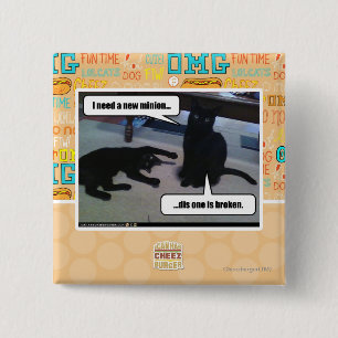 Badge Carré 5 Cm J'ai besoin d'un nouveau minion
