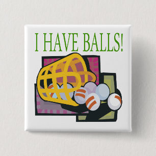 Badge Carré 5 Cm J'ai des boules