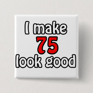 Badge Carré 5 Cm J'ai l'air de 75