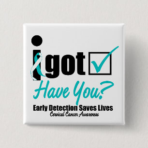 Badge Carré 5 Cm J'ai obtenu la conscience HaveYou-Cervicale