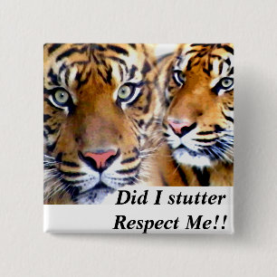 Badge Carré 5 Cm J'Ai Stutter_ Bouton