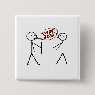 Badge Carré 5 Cm J'ai VOTRE DOS !