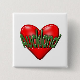 Badge Carré 5 Cm J'aime Auckland