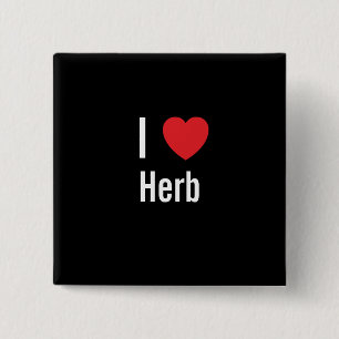 Badge Carré 5 Cm J'aime Herb