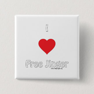 Badge Carré 5 Cm J'aime Jinger libre